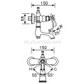 Freiliegendes Messing-Duschmischer-Ventil Chrom